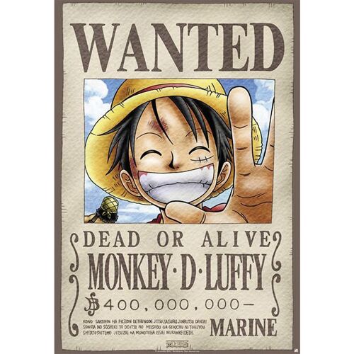 One Piece - Wanted Monkey D. Luffy Taille : 68x98cm - Affiche - Envoie Roulé