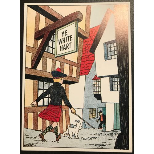 Tintin - White Hart - Taille : 10x15cm - Affiche - Envoie Roulé