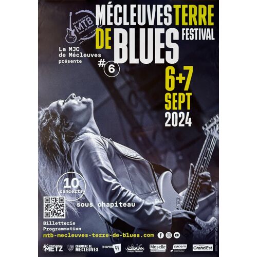 Mécleuves Terre De Blues - Festival 2024 Taille : 70x100cm - Affiche - Envoie Roulé