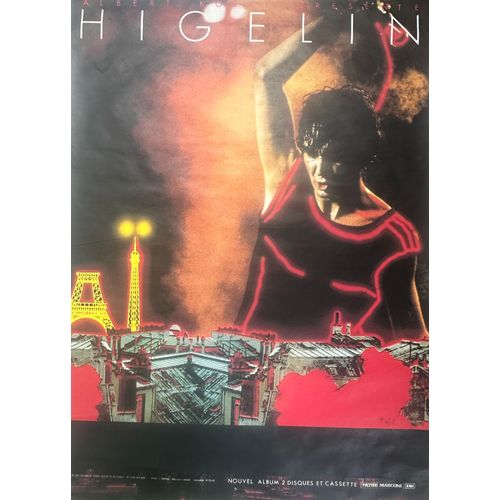 Higelin Jacques - Aie - 1985 Taille : 80x120cm - Affiche - Envoie Roulé