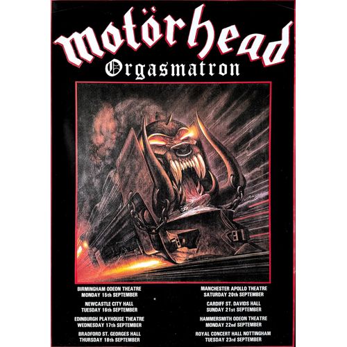 Motörhead - Orgasmatron - 1986 Taille : 60x90cm - Affiche - Envoie Roulé