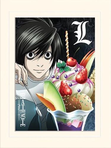 Death Note (L Ice Cream) - Avec Passe-Partout Taille : 30x40cm - Affiche - Envoie Roulé