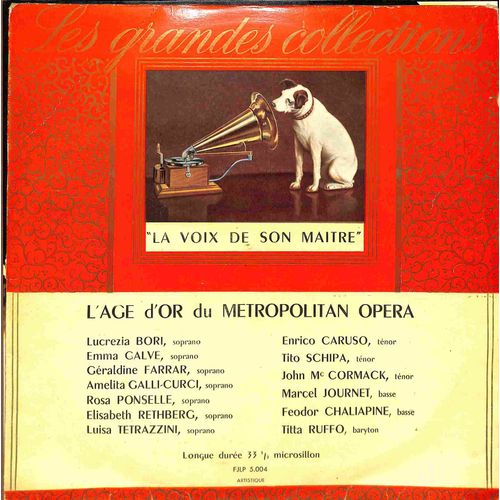 Vinyle 33t "L’Age D’Or Du Metropolitan Opera"