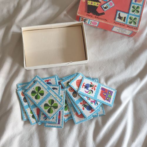 Jeu Éducatif, Domino Des Images, Complet Et État Correct, Vintage, Collection