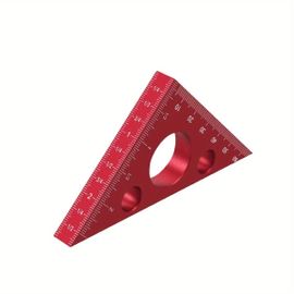 Règle à angle droit, règle triangulaire en aluminium, échelles impériales et métriques, équerre de charpentier, outil de mesure de la hauteur