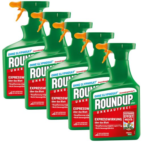 Lot X 6 Désherbant Total Prêt À L'Emploi Herbicide Concentré Total Jardin Systémique 5l - Gazon Pelouse Allée Terrasse - Puissant Mauvaises Herbes Plantes Racines - Glyphosate-Frei Formula
