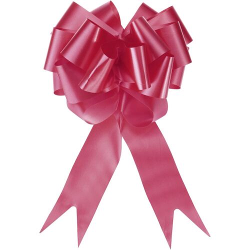 Kal-10pcs 12cm Noeud De Ruban De Noël Gros Noeud Pour Emballage Cadeau Bordeaux Pour Les Paniers De Voiture De Mariage, Noeud De Noël