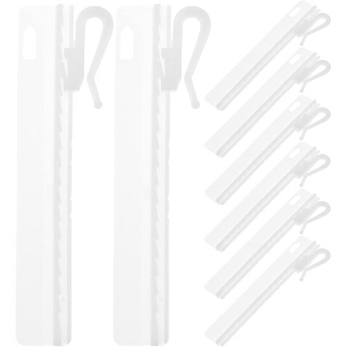 Kal-Crochets De Tringle À Rideau 50pcs Profondeur Réglable Pincement Pli De Verrouillage Ruban De Rideau Clip Crochet En Plastique Draperie Cintres Clip Pour Fenêtre Porte Rideau De