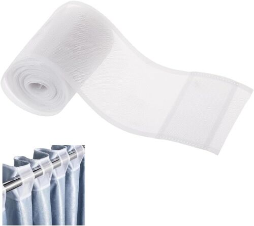 Kal-5m Ruban Plissé Pour Rideaux, 10cm Ruban De Rideau Ondulé Translucide Ruban De Couture En Nylon Blanc Accessoire De Rideau Pour Projets De Décoration Intérieure