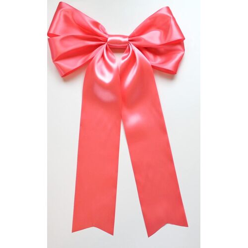 KAL-30 X 50 Cm - Grand Noeud Prêt À L'Emploi - Sans Bricolage - Pour Anniversaire, Noël, Rentrée Scolaire, Sac D'École, Noël, Mariage, Double Noeud (Rose Saumon)
