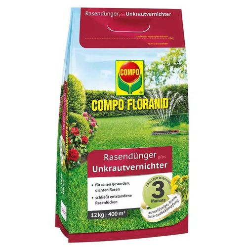 Désherbant Pelouse Compo Jardin 2 En 1 Gazon Herbicide Mauvaise Herbe 12kg ---