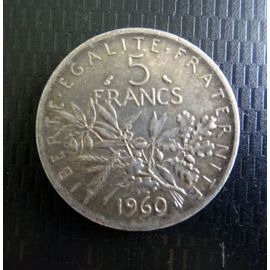 5 Francs Argent Semeuse De Roty 1960 Monnaie De France