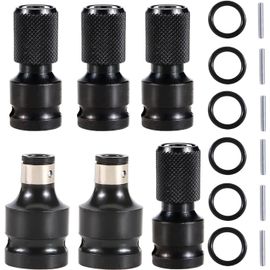 TIANYI-6 Pièces Adaptateurs 1/2"" Carré à 1/4"" Hexagonal, Convertisseur de Mandrin à Libération Rapide Adaptateur pour Clé à Cliquet à Impact et Douille de Porte-embout de Tournevis