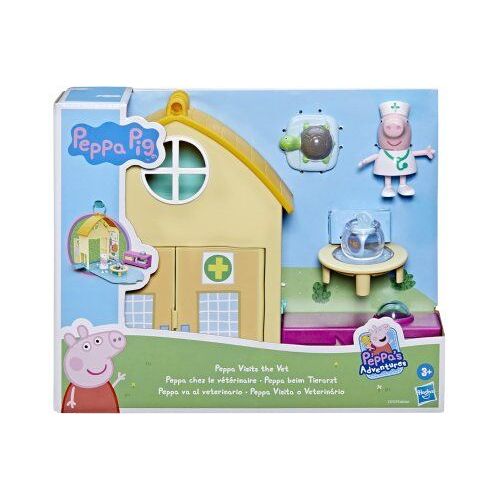 Coffret Peppa Pig Le Cabinet Vétérinaire + 3 Accessoires - Figurine - Set Jouet Enfant Peppa Le Cochon + Carte Animal