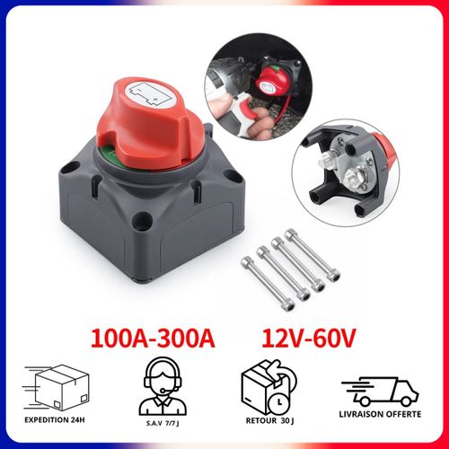 Coupe Batterie Coupe Circuit Dc12-60v 250a Sécurité Auto Moto Camping-Car Bateau