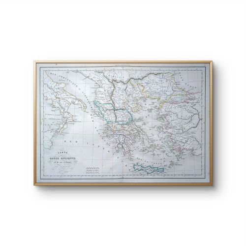 Imprimée en 1845, la Grèce ancienne. Original Vintage Authentique.