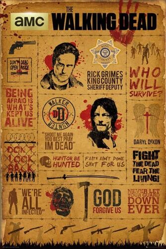 Affiche Poster - The Walking Dead (Format 60 X 91,5 Cm Roulée)