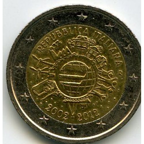 Italie 2 Euros 2012 Commémorative 10 Ans De L'euro