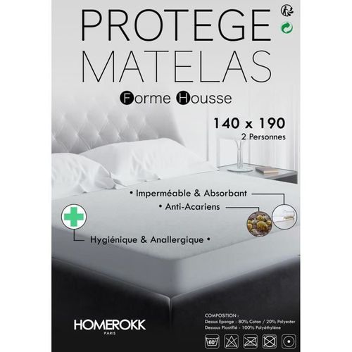 Alèse 140x190cm Imperméable Protège Matelas - Homerokk