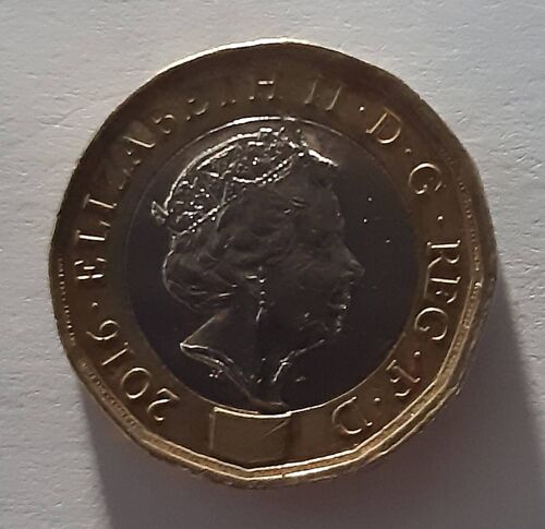 Pièce Reine Élisabeth 2 One Pound Très Bon État