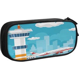Trousse À Crayons Garçons Petits Avions Nuages Gonflés, Grande Capacité Grande Pochette Porte-Stylo