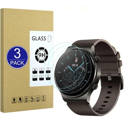 Kal-[3 Pièces Compatible Avec Le Protecteur D'écran Huawei Watch Gt 2 Pro,Film De Protection 2.5d[Dureté 9h,Installation Facile,Incassable] Qualité Supérieure Film En Verre Trempé
