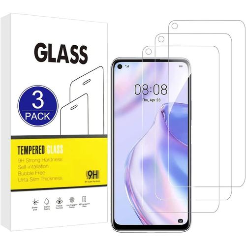 Kal-[3 Pièces] Compatible Avec Le Protecteur D'écran Huawei P40 Lite 5gfilm De Protection 2.5d[Dureté 9hinstallation Facileincassable] Qualité Supérieure Film En Verre Trempé