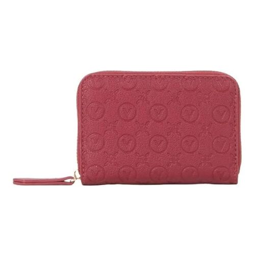 VALENTINO Porte-monnaie rouge vin pour femme - Samba Re Zip Around Wallet Rosso Scuro 317005