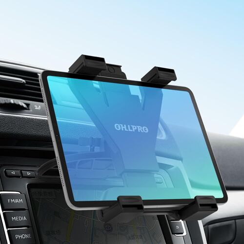 Support Tablette Voiture Fente CD, Support Universel pour Tablette 7 à 11"", Compatible iPad Mini, Air, Pro, Galaxy Tab, Support Réglable pour Navigation et Divertissement