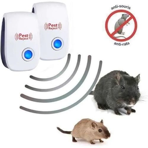 Répulsifs Ultrason Souris Rat Lot De 2 Anti Rongeur Appareil Ultrasons Pour Se Débarrasser Des Souris I Anti Souris I Anti Bb20