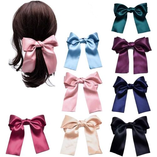 Kal-Lot De 8 Barrettes À Cheveux Avec Noeud, Accessoires De Coiffure Pour Femmes, Filles 