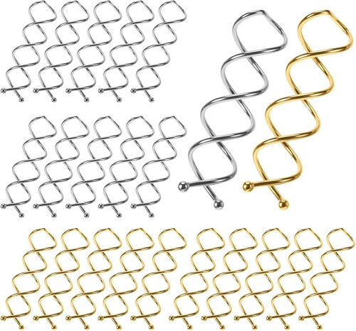 Kal-Lot De 20 Épingles À Cheveux En Spirale Françaises Pour La Coiffure Diy - Convient Pour Différents Styles De Cheveux - Cheveux Fins, Épais Et Longs (Blond, Argenté) 