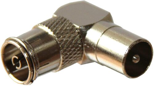 electrosmart Right Angle 90 Degree Right Angle TV Aerial Cable - Coaxial Male Plug to Female Coaxial Plug - Ideal for Plasma and LCD Flat Panel TV Wall Installations