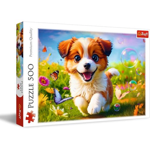 KASFL-Chien Joyeux 500 Pièces Diy Avec Animaux,Divertissement Créatif,Puzzle Classique Pour Les Adultes Et Les Enfants À Partir De 10 Ans,37524,Multicoloured