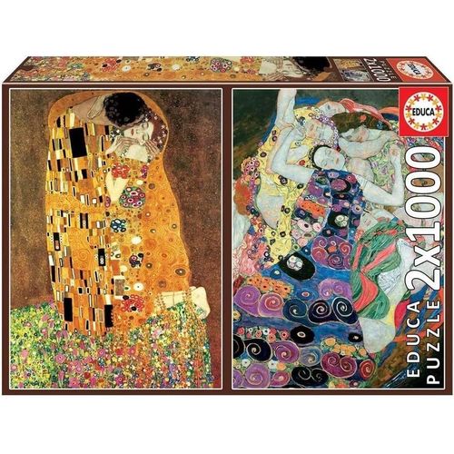 KASFL-Puzzle De 1000 Pièces Pour Adultes|Art Collection.Klimt: Le Baiser+Les Vierges.Recommandé À Partir De 14 Ans (18488)