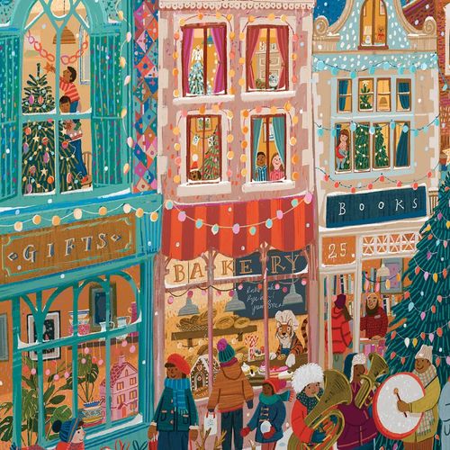 Kasfl--A Happy Holiday-Puzzle Adulte En Carton 1000 Pièces-Plongez Dans La Magie De Noël-Dimensions 58.5x58.5 Cm
