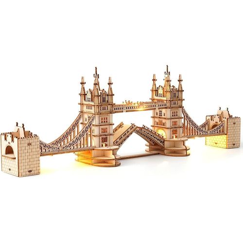 Puzzle 3d Tower Bridge En Bois-Maquette À Construire Pour Adultes Et Adolescents-Kit De Construction Modelisme-Cadeau