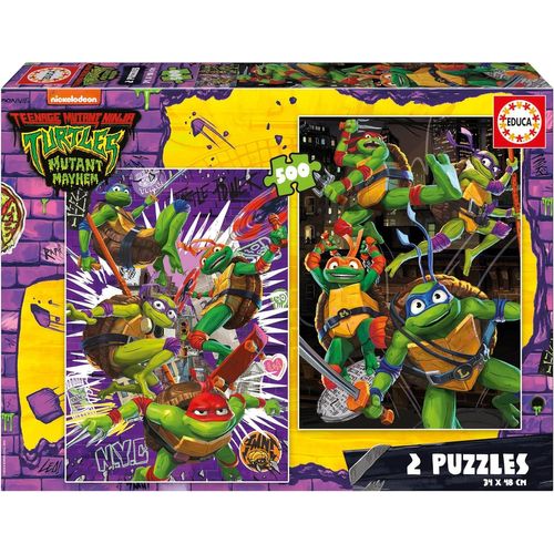KASFL-Ninja Turtles|2 Puzzles Emballent Avec 500 Pièces Chacun.Mesure: 34X48 Cm.À Partir De 11 Ans (19916)