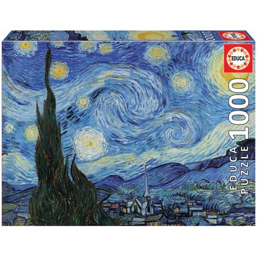 KASFL-La Nuit Étoilée,Vincent Van Gogh|Puzzle De 1000 Pièces|Mesure Approximative: 68X48 Cm|À Partir De 14 Ans (19263)
