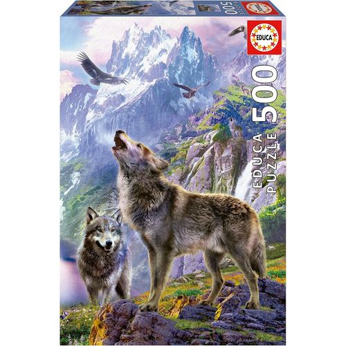 KASFL-Loups Sûr Les Rochers|500 Pièces Puzzle.Mesure : 34X48 Cm.Terminé.À Partir De 11 Ans (19548)