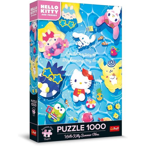 KASFL-Premium Plus Quality-Puzzle Hello Kitty Summer Vibes-1000 Pièces,Série De Puzzle Avec Les Personnages Préférés,Pour Les Adultes Et Les Enfants À Partir De 14 Ans