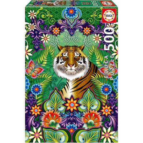 Few-- Puzzle De 500 Pièces Pour Adultes | Tigre Du Bengala, Catalina Estrada. Mesure: 34 X 48 Cm. À Partir De 11 Ans (19912)