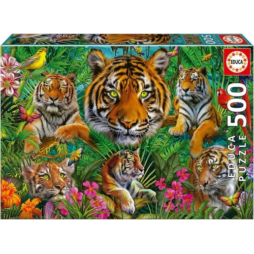 KASFL-Puzzle De 500 Pièces Pour Adultes|Jungla De Tigres.Mesure: 48X34 Cm.À Partir De 11 Ans (19902)