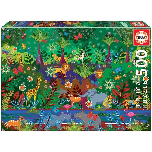 KASFL-Jungla|Entrez Dans La Jungle Avec Ce Puzzle De 500 Pièces|Mesure Approximative: 48X34 Cm.À Partir De 11 Ans (19245)
