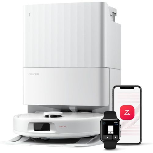 LETNERNY-Qv 35A Aspirateur Robot Laveur, 8000Pa Hyperforce, Station Multifonctionnelle, Serpillière Rotative 200 Tr/Min & Relevable 10Mm, Anti-Enchevêtrement, Évitement D'Obstacles, Cartographie, App