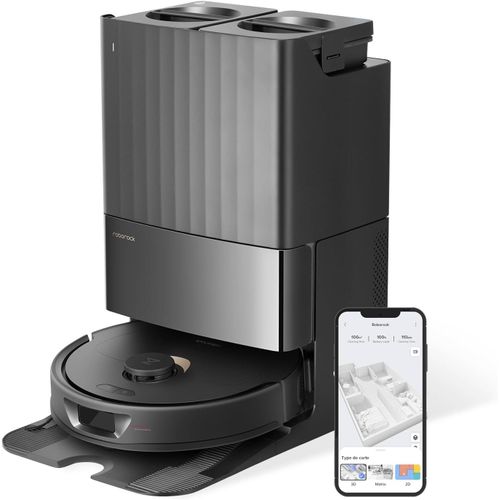 LETNERNY-Qrevo Robot Aspirateur Laveur Avec Station, Fonctions Automatiques Vidage, Lavage, Séchage, Nettoyage De La Station, Remplis , 5500 Pa, Double Serpillière Rotative, Cartographie 3D