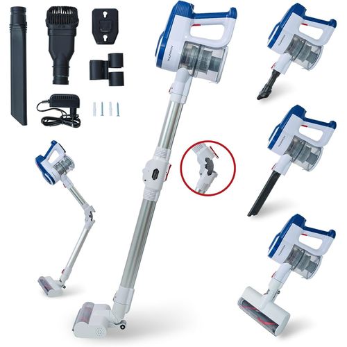 LETNERNY-Thvc2315Flex, Aspirateur Balai Flexible, 2 Vitesses, 45Min D'Autonomie, Electro Avec Led, 22 Airwatts, Toutes Surfaces, 150W, Blanc Et Bleu