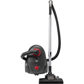 Aspirateur Avec Sac,Aspirateur De Sol Avec 3 Sacs À Poussière,Manche Télescopique De 94Cm Et Suceur De Sol Commutable,Rayon D'Action De 7.5M,Filtre Hepa12 Et Microfiltre Lavable,Rouge,Noir