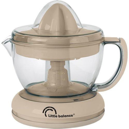 LETNERNY-8832 Little Juice, Presse Agrume Électrique, Grande Capacité 0,7 L, Double Rotation, 2 Cônes Interchangeables, Format Compact, 40 W, Beige