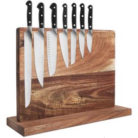 Letnerny-Bloc À Couteaux Magnétique En Bois | Grand Organ Ur De Rangement Universel Pour Couteaux De 40,6 X 30,5 Cm Xl | Présentoir De Comptoir Avec Aimants Puissants | Aimant Pour Couteaux, Bloc À
